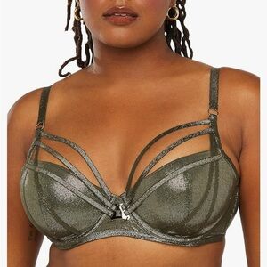 Savage X Women's Going Platinum Mesh Caged Demi Bra.
